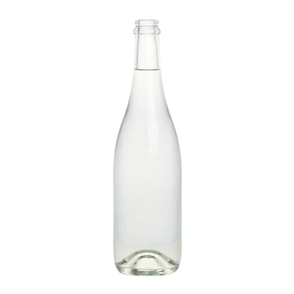 Clear glass wine and spirits bottle with engraving, 750 ml