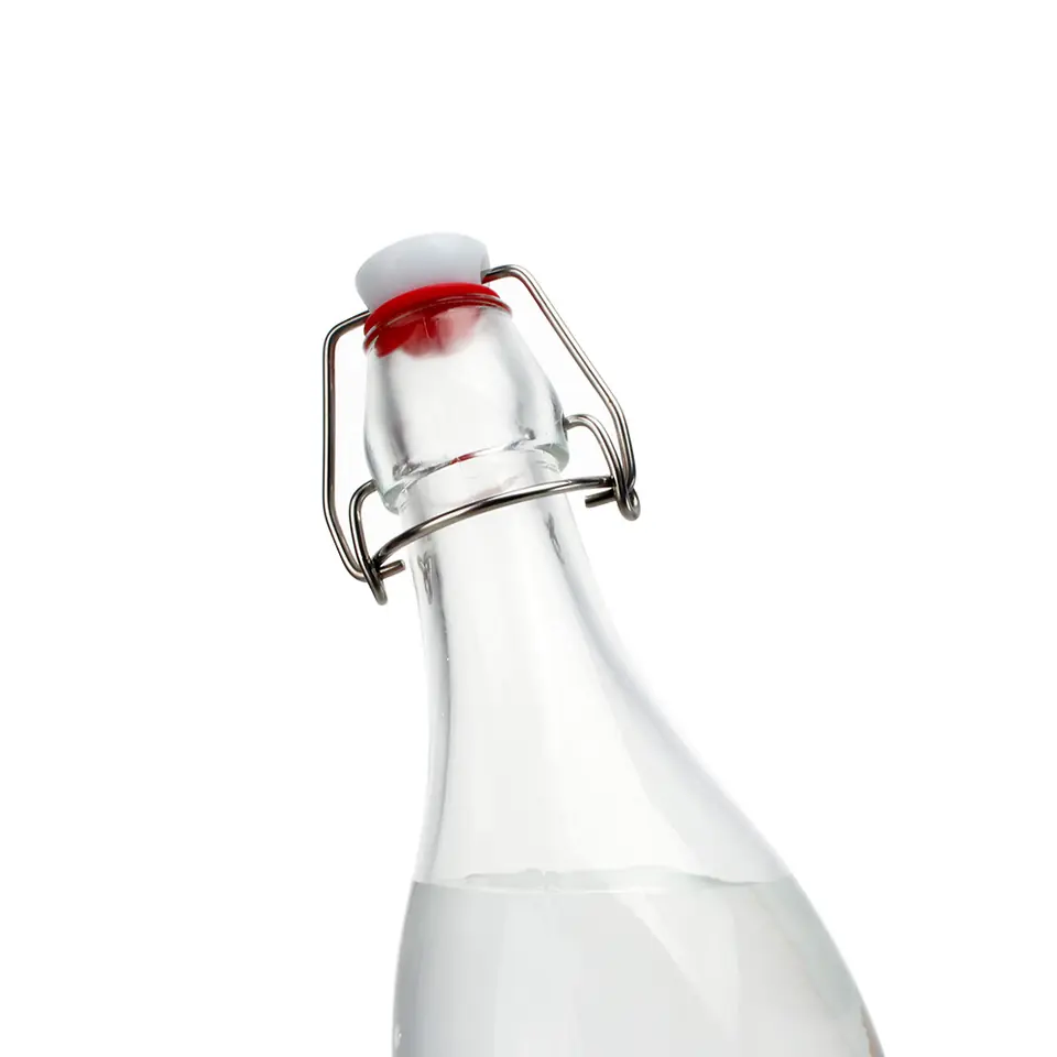 Flint glass beverage bottle with cork or screw cap, 250–750 ml